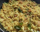 A picture of step 5 of Nagpur style Batata poha with kadhi.