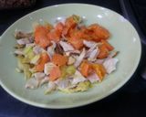 A picture of step 1 of Ropa vieja (chicken leftovers recipe).