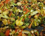A picture of step 3 of Veg Fried Rice.