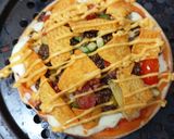 Gambar langkah 5 resipi Bulgogi Beef Nachos Pizza.