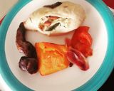 Foto del paso 4 de la receta: Pechuga de pollo rellena con zapallo italiano y almendras