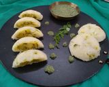 A picture of step 5 of Farali Stuff Idli with Curry leaves Chutney.
