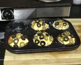 A picture of step 5 of Egg Pizza Cups.