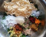 A picture of step 1 of Kothimbir Vadi. (A Maharashtrian Soul).