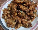 A picture of step 4 of Achari Pakory.