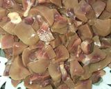 A picture of step 1 of Fried chips with kidney sauce and egg.