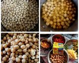 A picture of step 1 of Maggi Masala Chole Chaat.