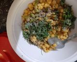 A picture of step 2 of Chatpata boiled chana dal.
