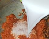 A picture of step 2 of GAJAR HALWA(made of jaggery and milk powder).