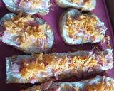 Une image de l'étape 1 de Bruschettas jambon cheddar.