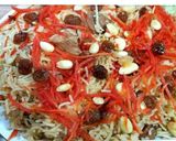 A picture of step 1 of Afghani Pulao.