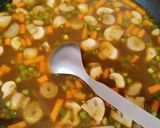 A picture of step 2 of Veg Hot and Sour Soup.