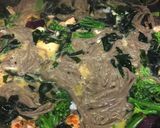 A picture of step 8 of Japanese inspired salmon and soba frittata.