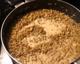 A picture of step 8 of Paprika Pork Chops w/ Peach Mint Purée & Creamy Coconut Curry Lentils.