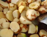 A picture of step 3 of Achari Aloo/potato.