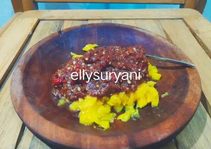 Langkah-langkah untuk membuat Cara membuat Sambal Mangga Embem Palembang Ala Rumah Kami