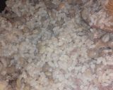 A picture of step 5 of Mujadara Rice.