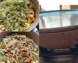 A picture of step 3 of Cabbage potato and Spring onion subji.