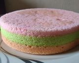 Foto langkah ke 5 dari resep Bolu rainbow cake 3 warna.