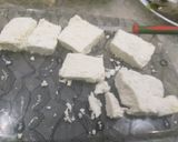 A picture of step 1 of Paneer with mint coconut chutney.