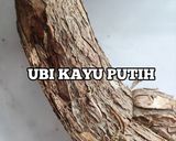Gambar langkah 1 resipi Ubi Kayu Rebus Bersama Kelapa Parut Putih Kukus.