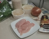 Foto del paso 1 de la receta: Risotto de espinacas con pollo