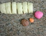 Foto langkah ke 3 dari resep Bakpau hello kitty tanpa ragi(versi teflon).