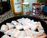 Foto del paso 1 de la receta: Abadejo con timbal de arroz y garbanzos