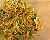 A picture of step 2 of Root veg pakoras.