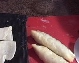 A picture of step 8 of Spinech cheese cigar roll.