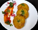 A picture of step 5 of Crispy Puffed Rice and Onion Patties.