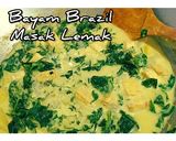 Gambar langkah 4 resipi Bayam Brazil Masak Lemak.