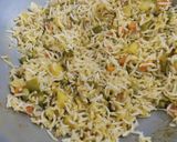 A picture of step 8 of Mumbai Street Pulao.