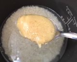 Hình bước làm 1 của món Cơm hạt quinoa nước cốt gà- cải xà lách son đậu hủ non
