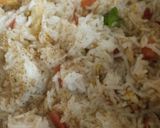 A picture of step 3 of Chinese.. Fried rice with shashlik.