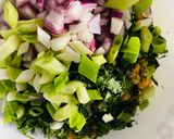 A picture of step 2 of Chickpea salad.