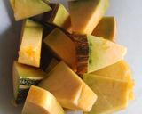 A picture of step 1 of Red pumpkin curry (vidharbh style).