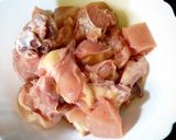 A picture of step 1 of Chicken Kosha.