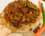 Foto langkah ke 6 dari resep Nasi Tim Ayam Sosis Kecap.