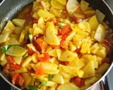 A picture of step 4 of Punjabi thali (Chana mansala & More).