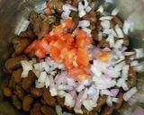 A picture of step 3 of Lobia chaat.