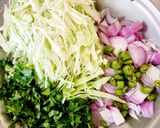 A picture of step 1 of Crispy Cabbage Fritters.