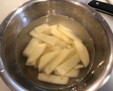 A picture of step 1 of Spanish omelette for weekend breakfast.
