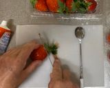 A picture of step 1 of Cream-in Frozen Strawberry.
