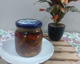 A picture of step 7 of Raw Mango green chili aachar.