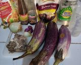 Foto langkah ke 1 dari resep Terong Daging Saos Barbeque.