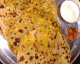 A picture of step 6 of Sweet corn paratha.