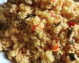 Foto del passaggio 4 della ricetta Cous cous alle verdure con gamberetti e salmone