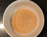 A picture of step 1 of Moong Dal with peas and cauliflower.