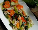Foto langkah ke 5 dari resep Tumis Jamur Pokcoy.